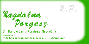 magdolna porgesz business card